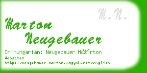 marton neugebauer business card